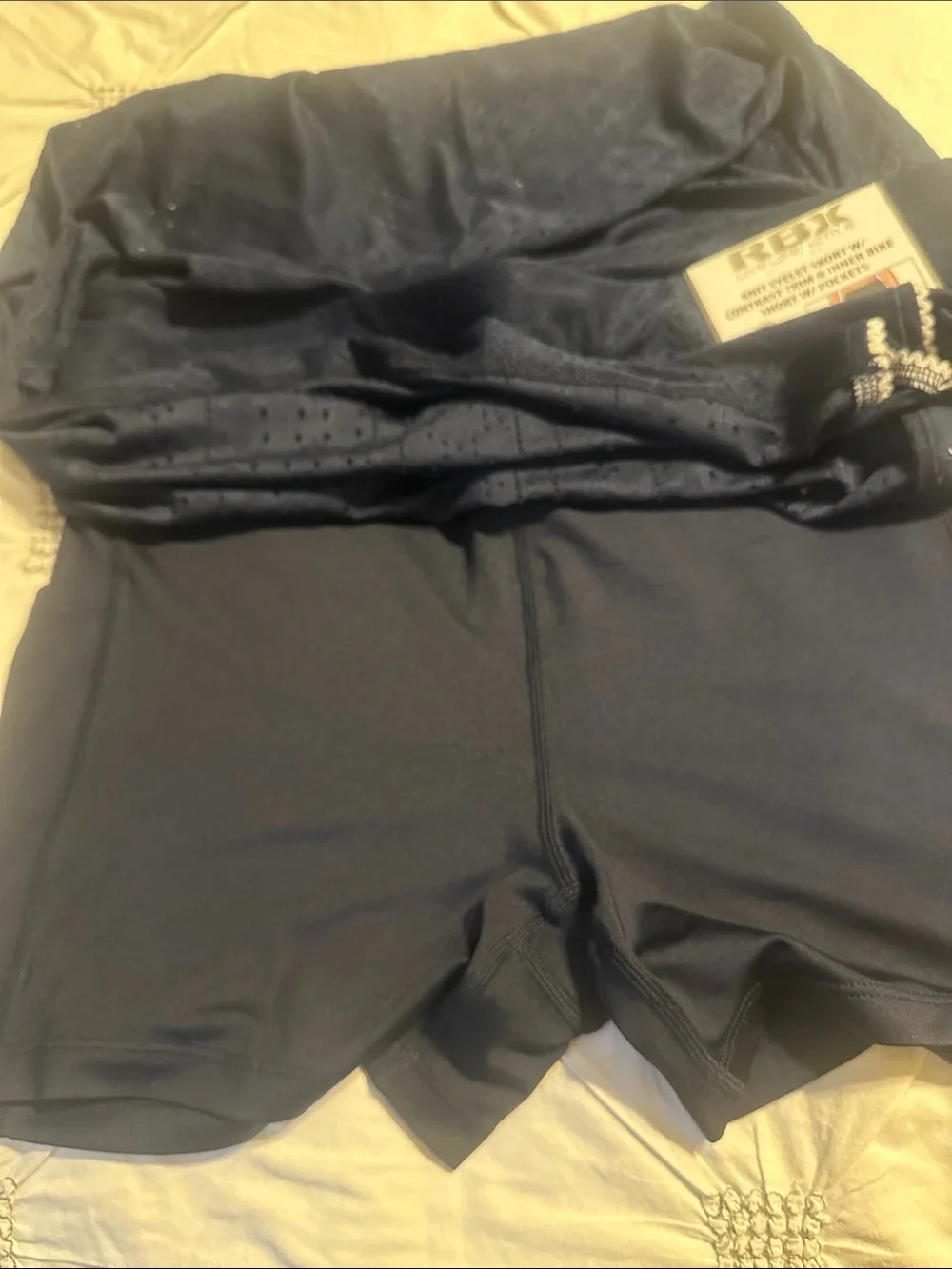 Girls Navy Eyelet Polo & Skort Set with White Trim